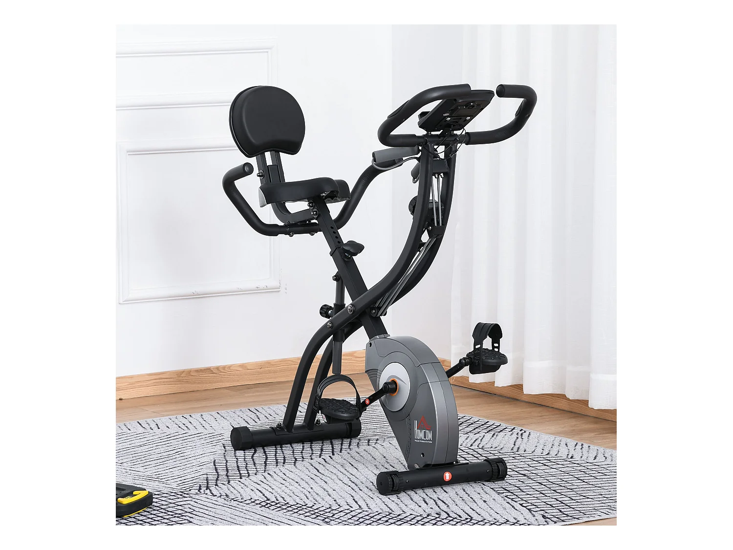 Bicicleta estática negro 107x53x107 cm HOMCOM