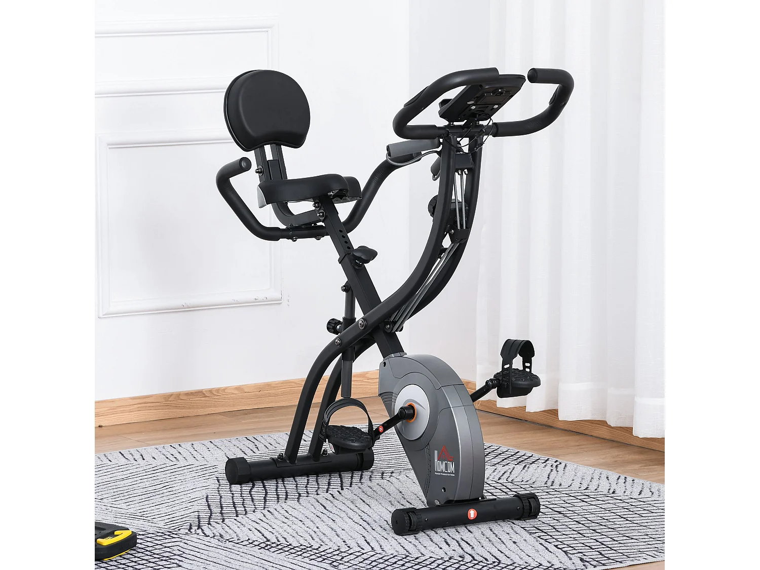 Bicicleta estática negro 107x53x107 cm HOMCOM