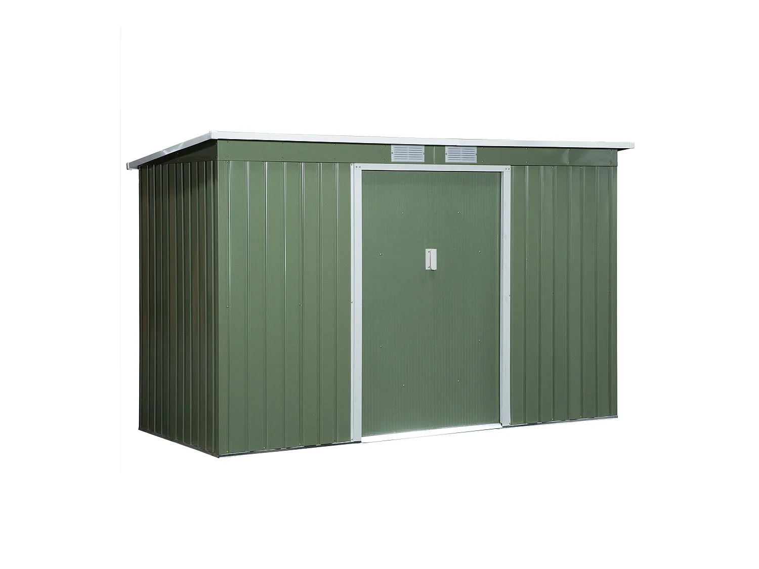 Caseta de jardín verde 280x130x172 cm Outsunny