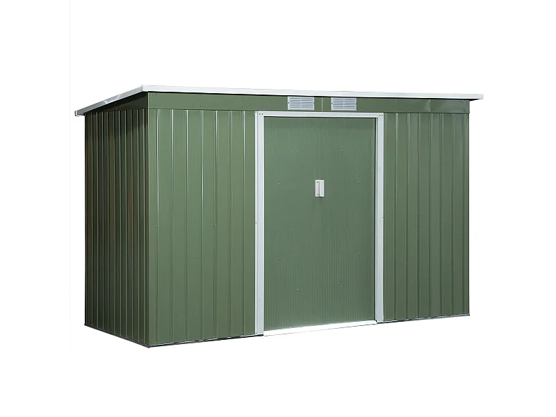 Caseta de jardín verde 280x130x172 cm Outsunny