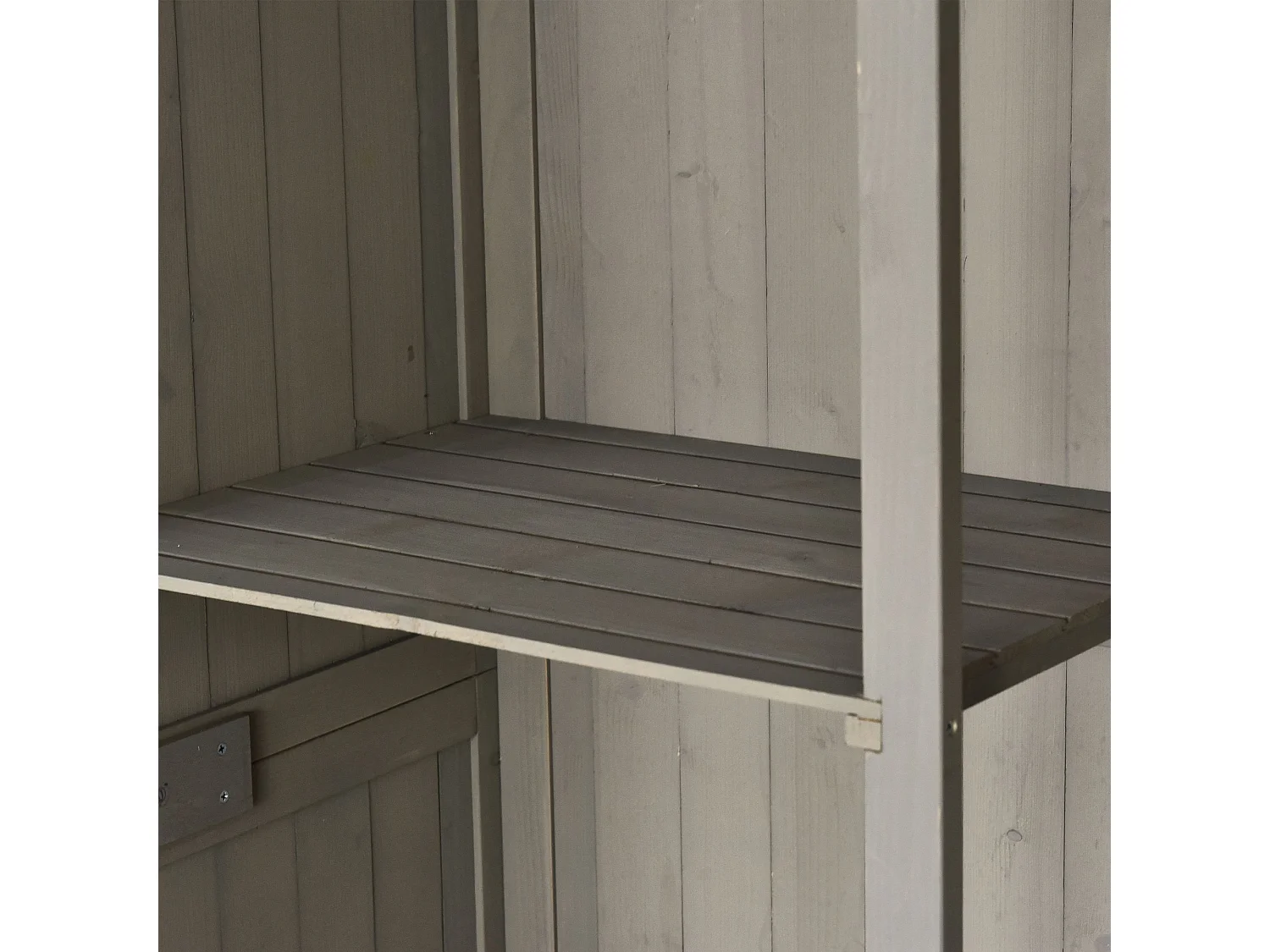 Cobertizo de madera gris 127.5x50x164 cm Outsunny