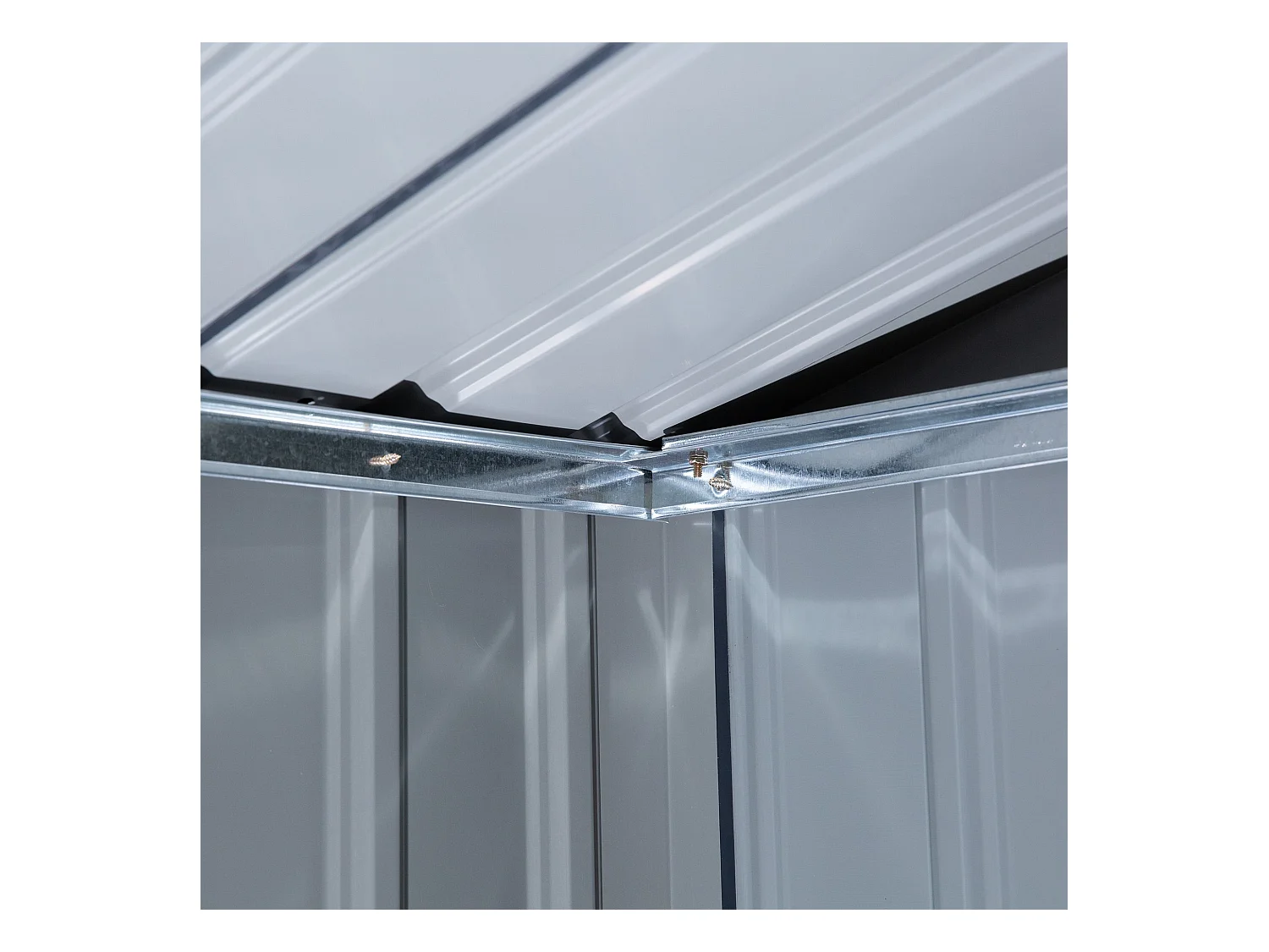 Caseta de jardín gris oscuro 213x130x185 cm Outsunny