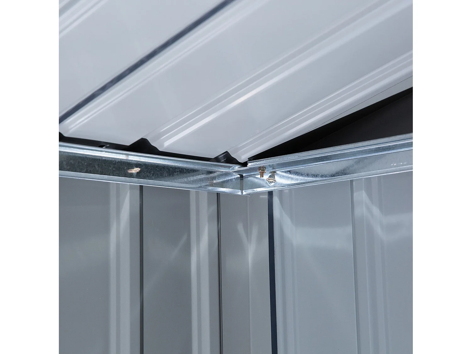 Caseta de jardín gris oscuro 213x130x185 cm Outsunny