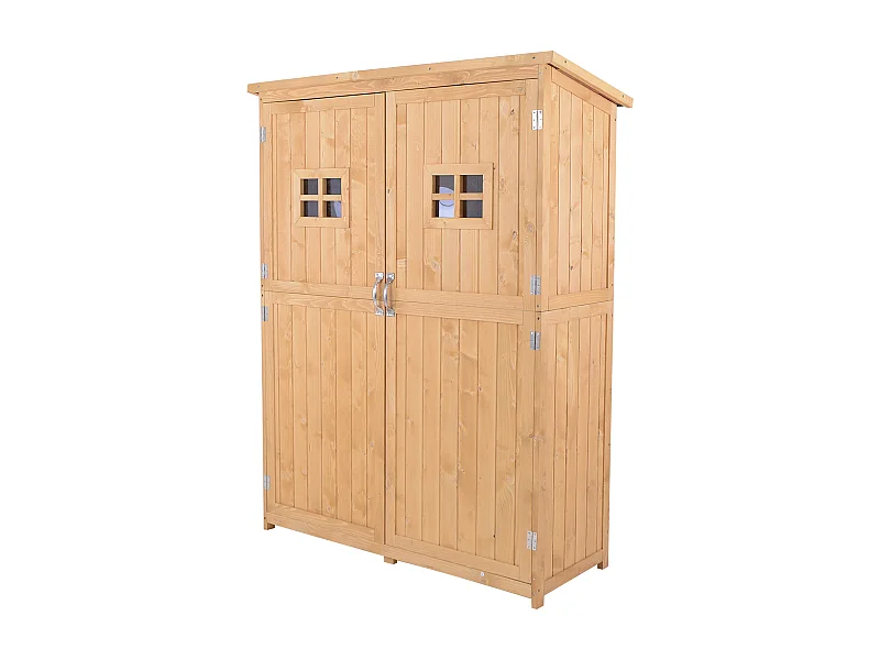 Cobertizo de madera madera natural 127.5x50x164 cm Outsunny