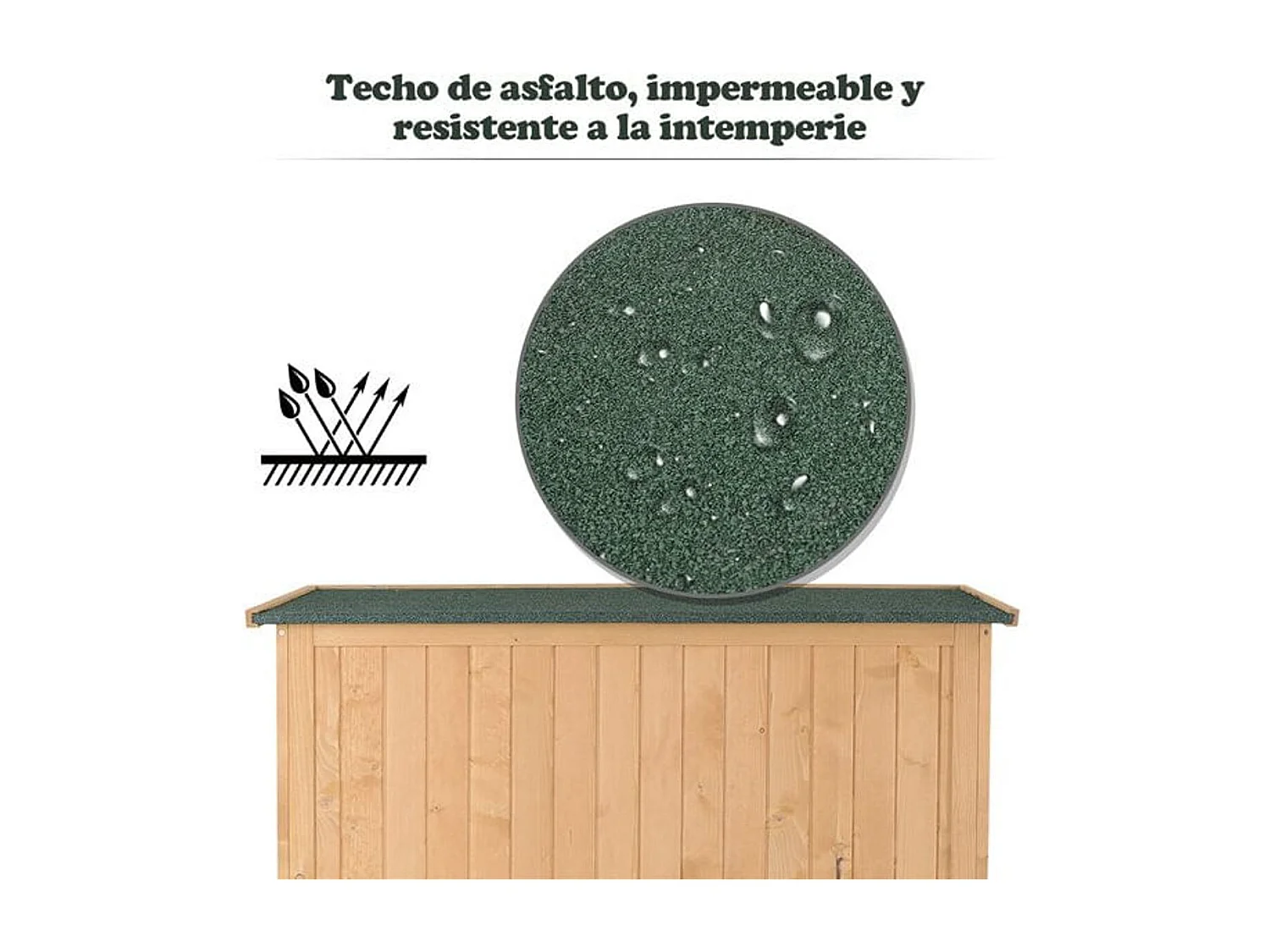 Cobertizo de madera madera natural 127.5x50x164 cm Outsunny