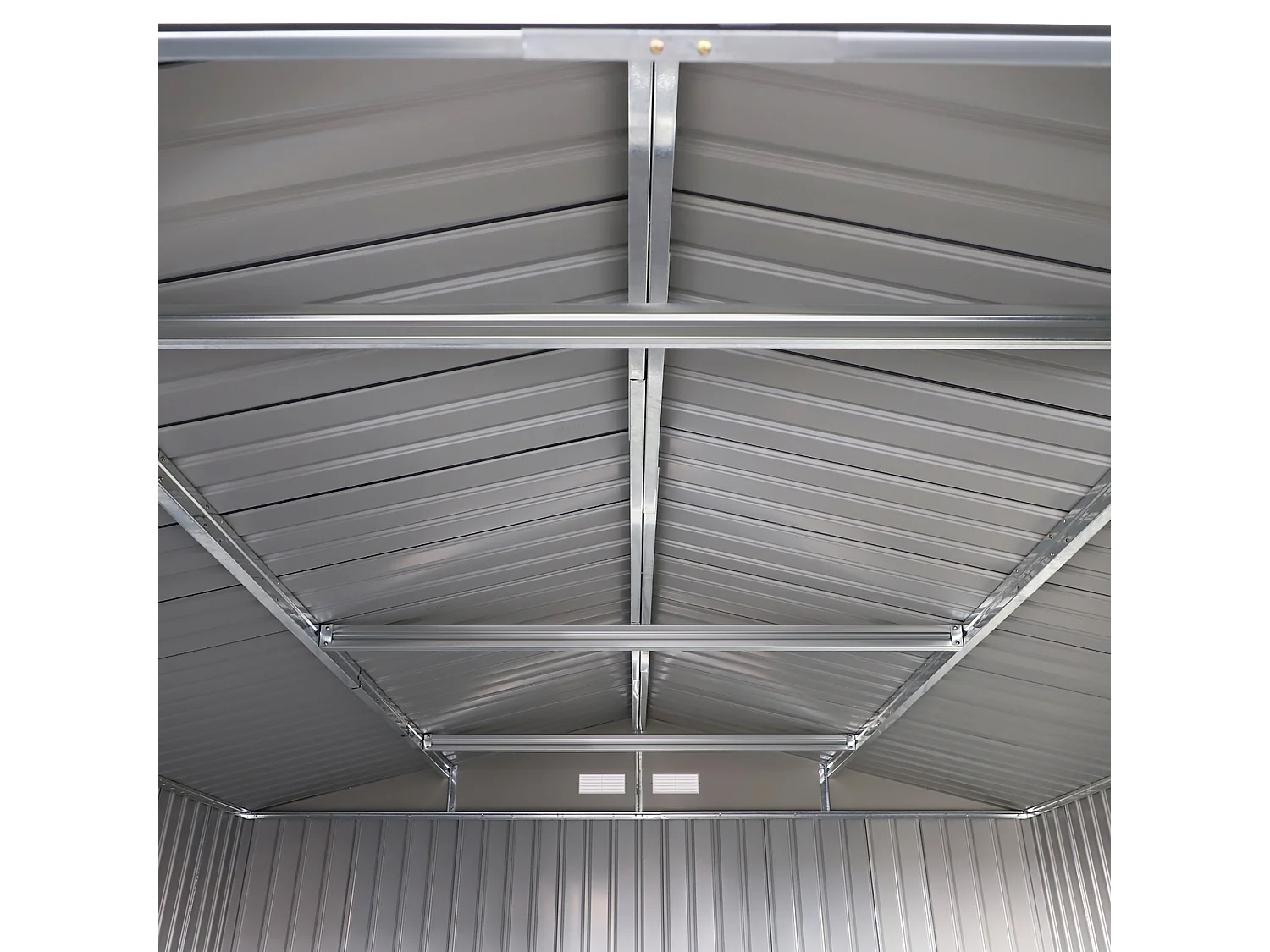 Caseta de jardín gris 340x386x200 cm Outsunny