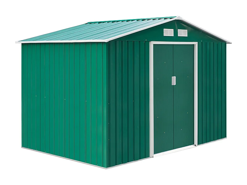 Cobertizo de jardín verde oscuro 277x195x192 cm Outsunny