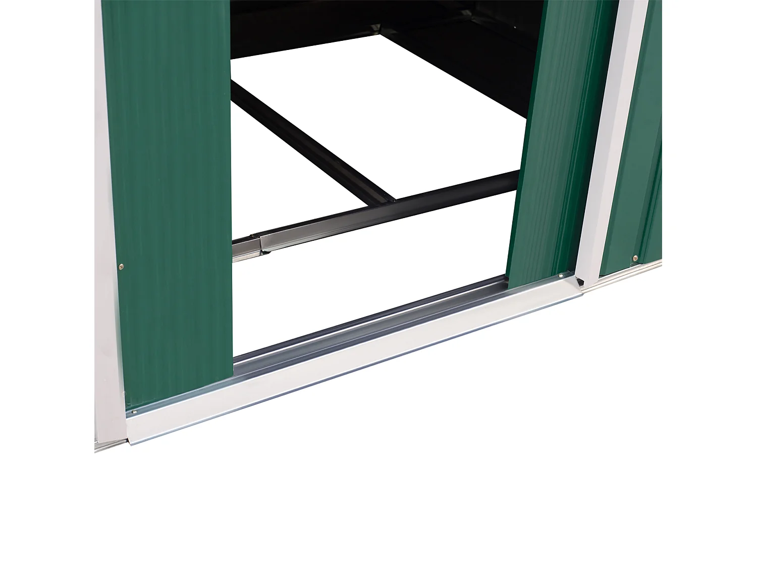 Cobertizo de jardín verde oscuro 277x195x192 cm Outsunny