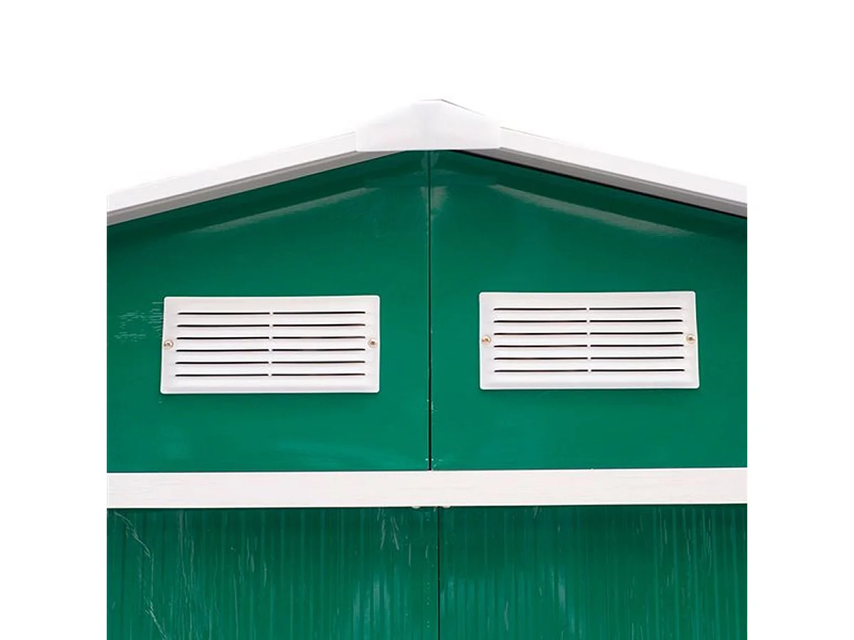 Cobertizo de jardín verde oscuro 277x195x192 cm Outsunny