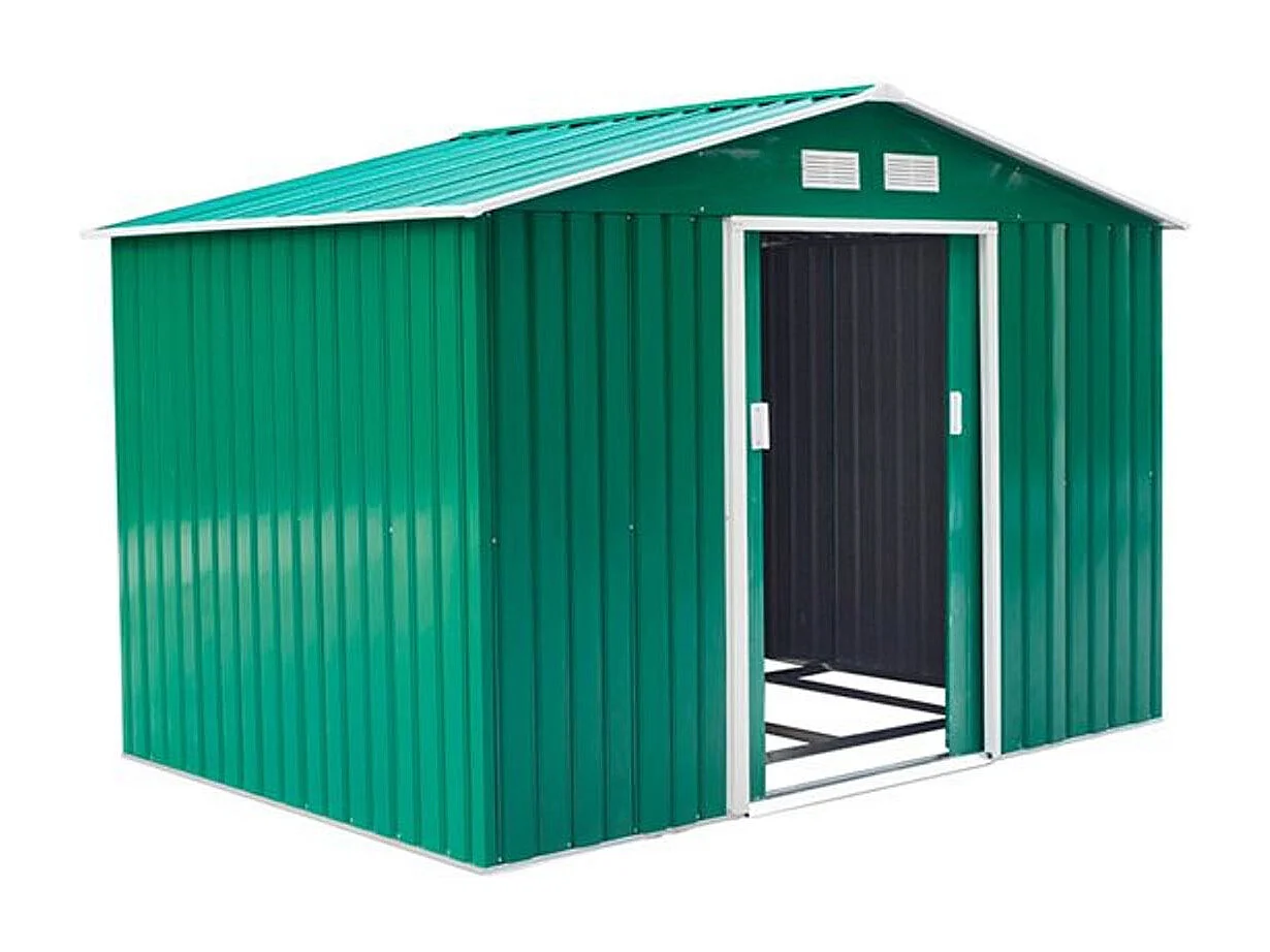 Cobertizo de jardín verde oscuro 277x195x192 cm Outsunny