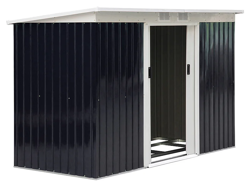 Caseta de jardín gris oscuro 280x130x172 cm Outsunny