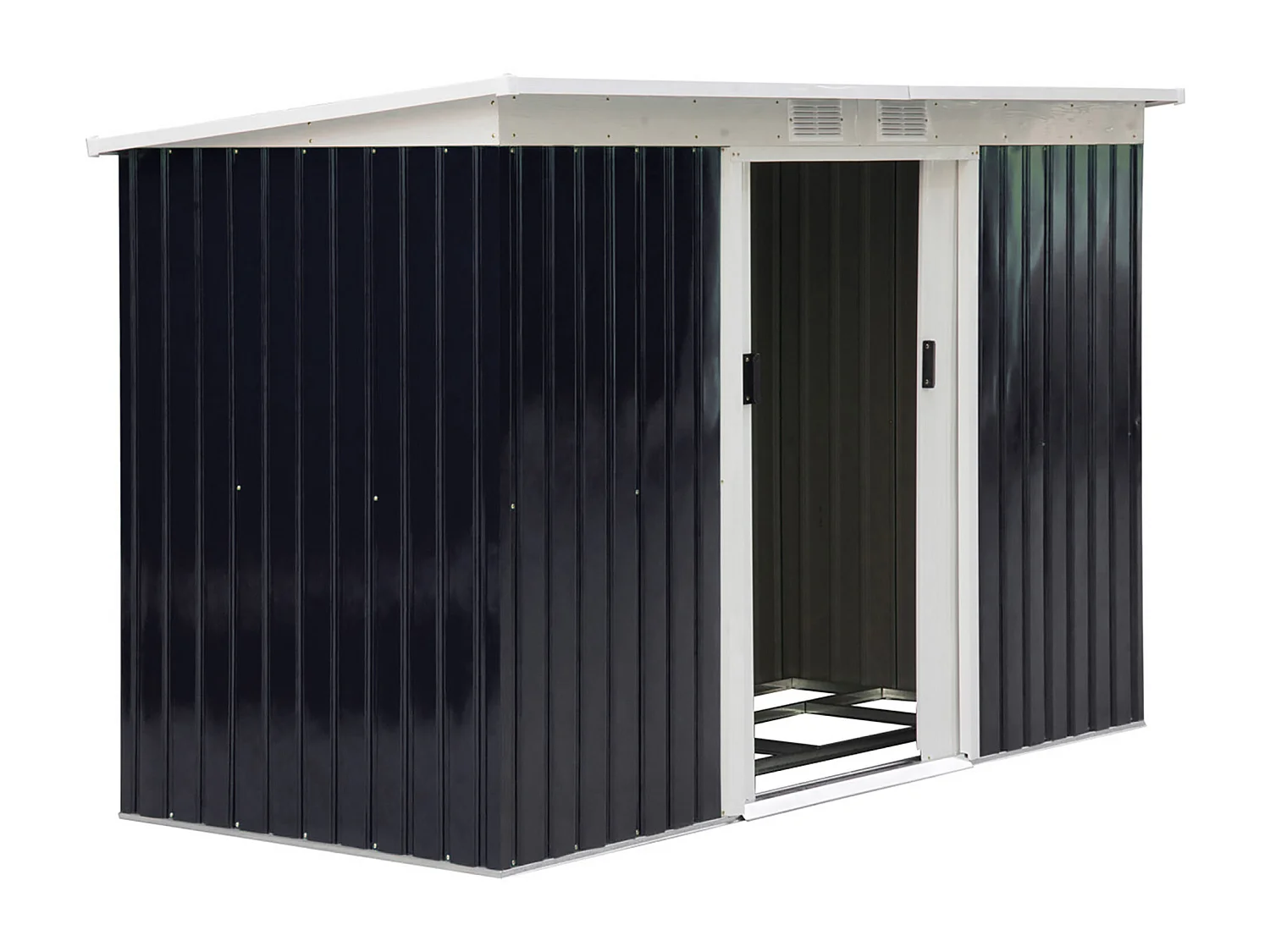 Caseta de jardín gris oscuro 280x130x172 cm Outsunny