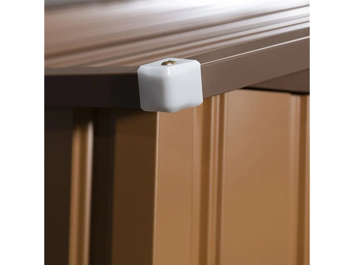 Cobertizo de jardín marrón 340x386x200 cm Outsunny