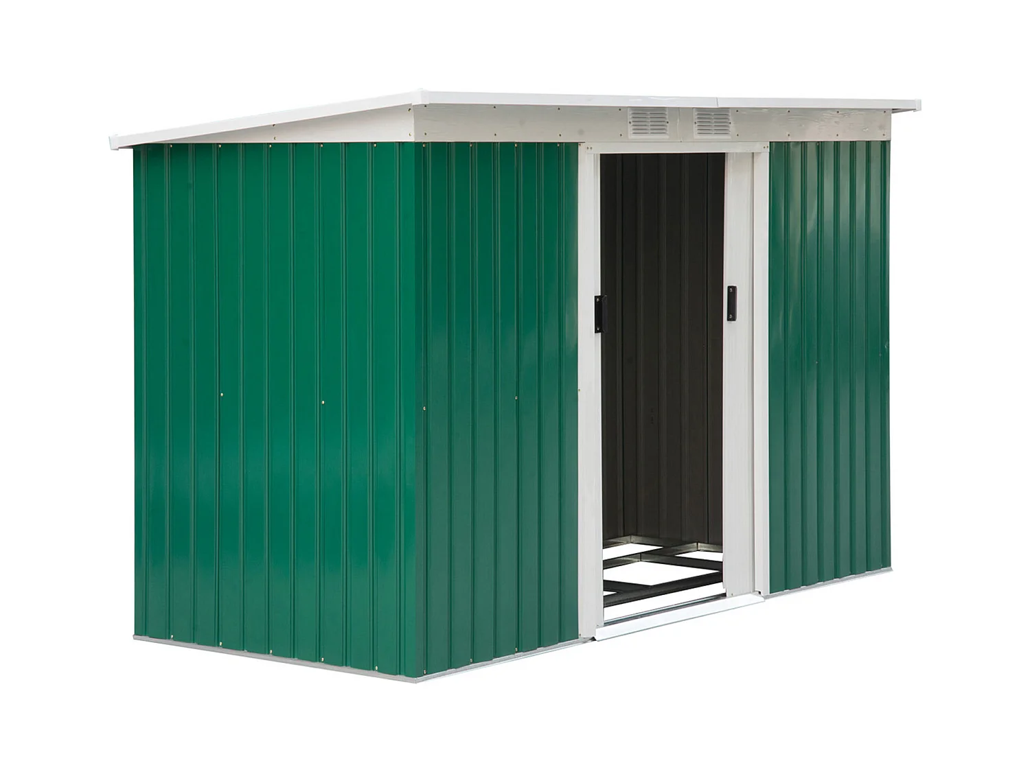 Caseta de jardín verde oscuro 280x130x172 cm Outsunny
