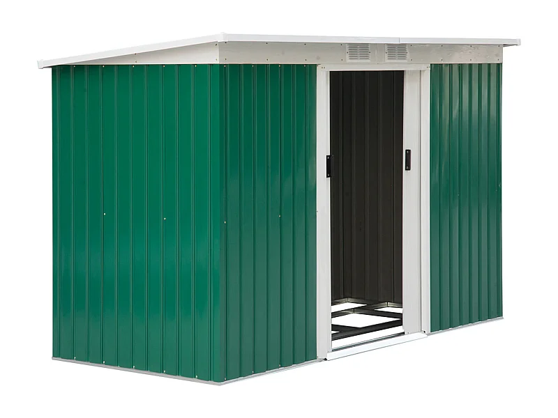 Caseta de jardín verde oscuro 280x130x172 cm Outsunny