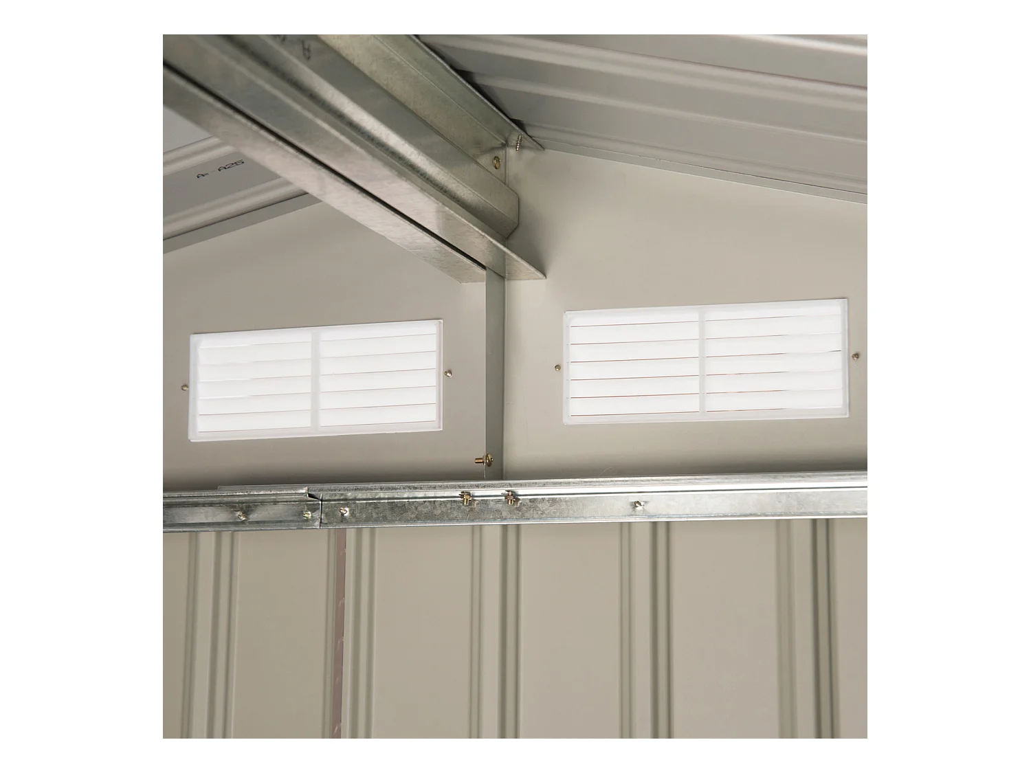 Caseta de jardín gris 213x130x185 cm Outsunny