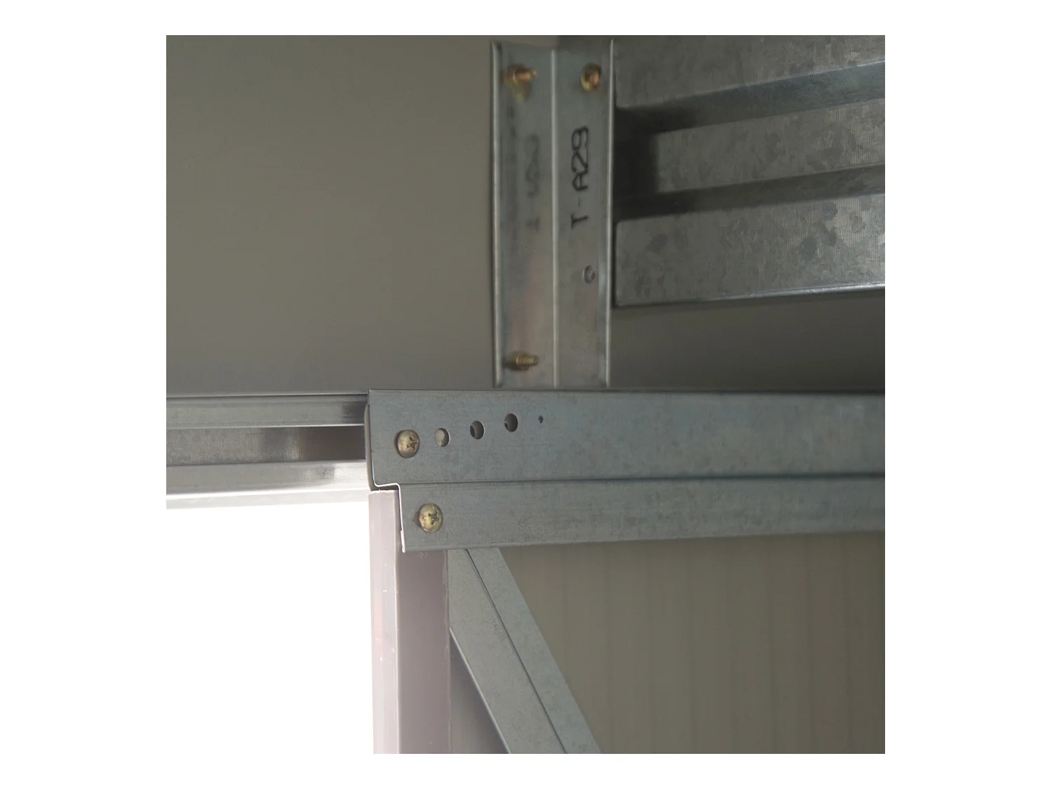 Caseta de jardín gris 213x130x185 cm Outsunny