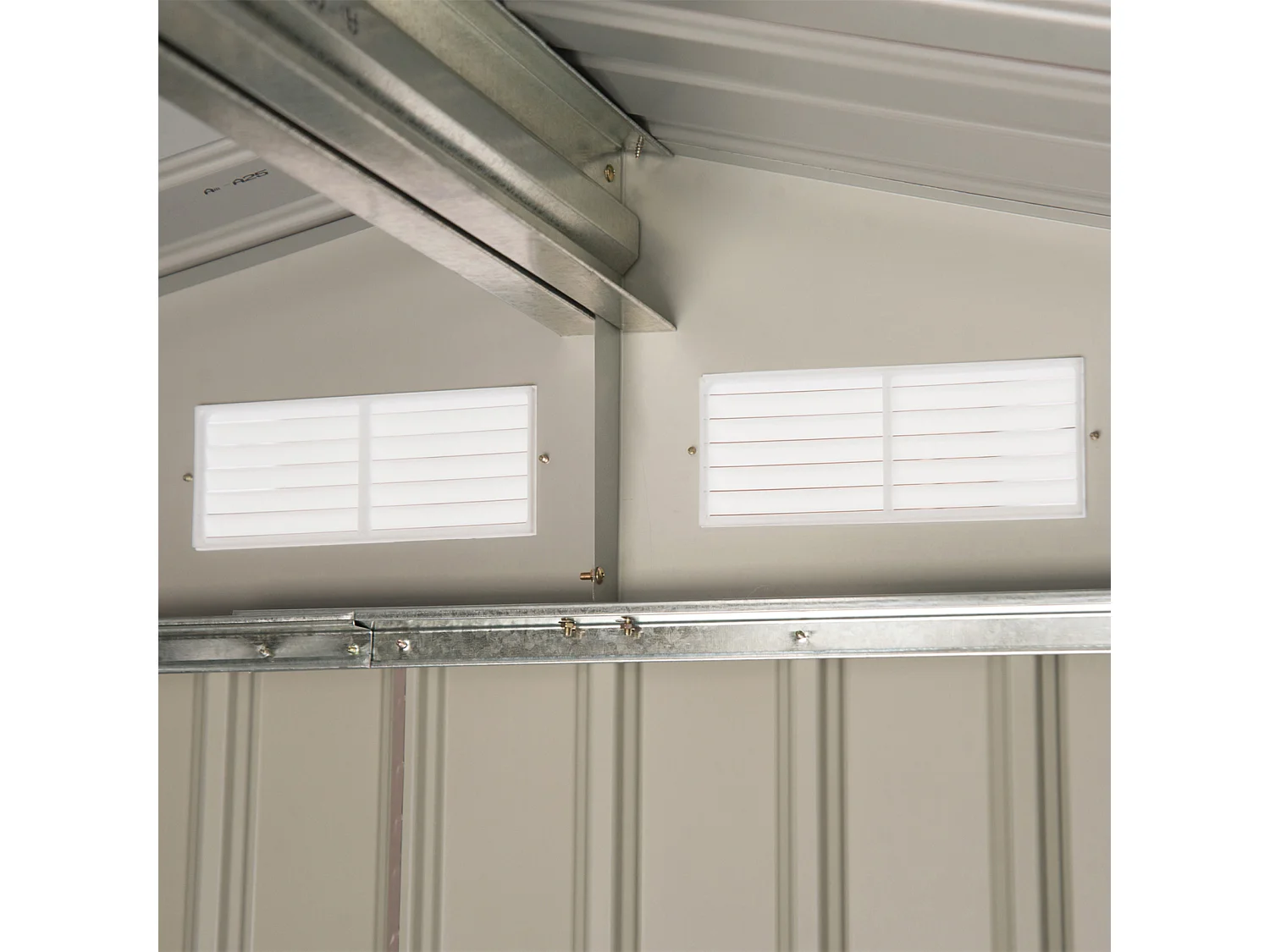 Caseta de jardín gris 213x130x185 cm Outsunny