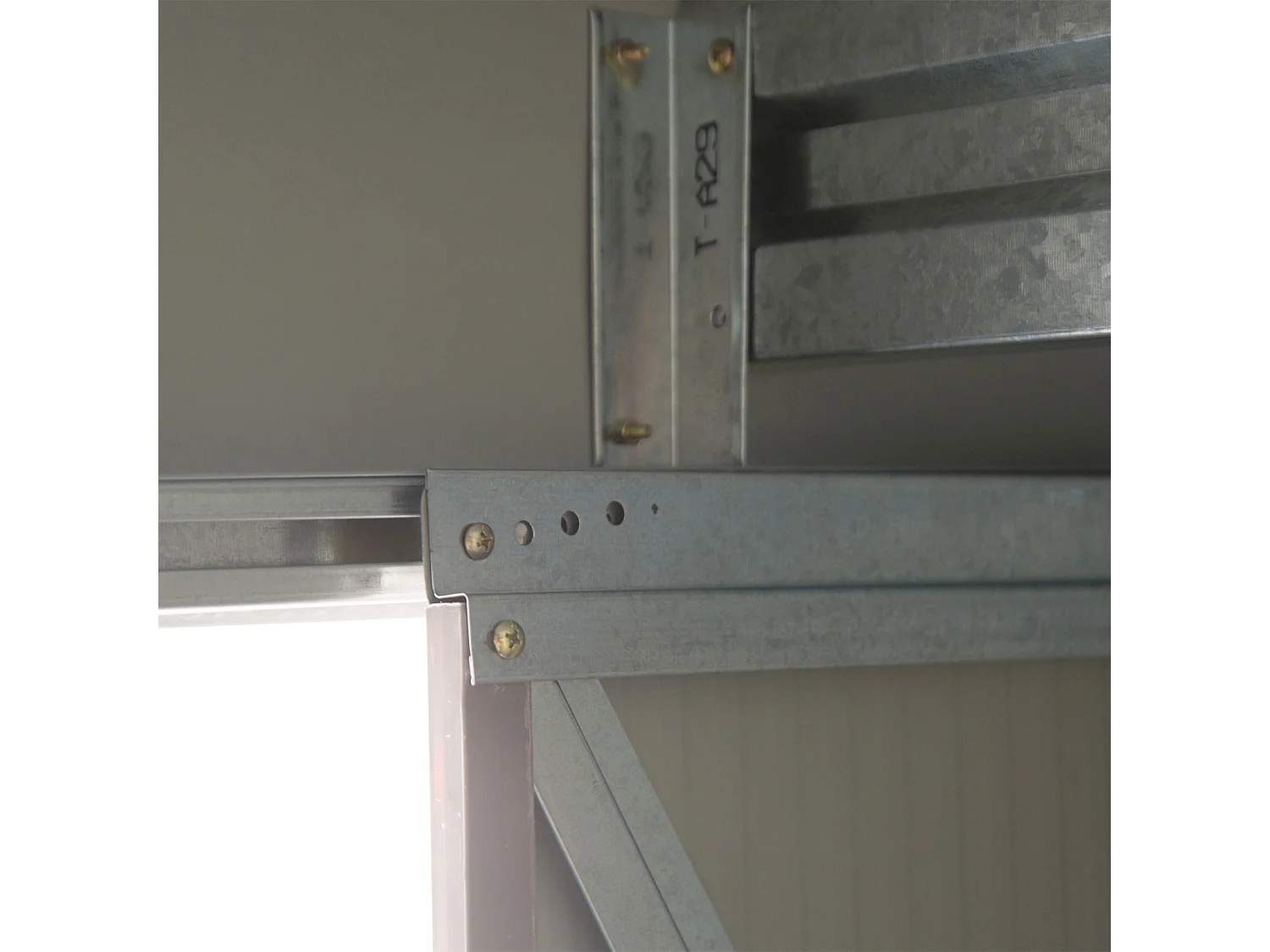 Caseta de jardín gris 213x130x185 cm Outsunny