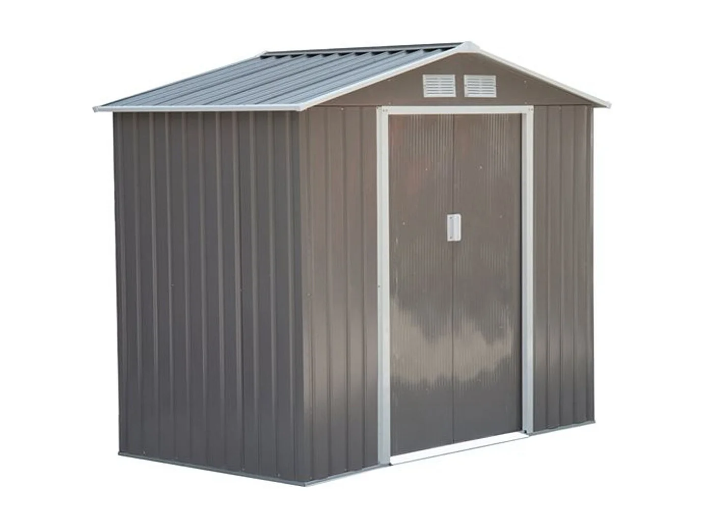 Caseta de jardín gris 213x130x185 cm Outsunny