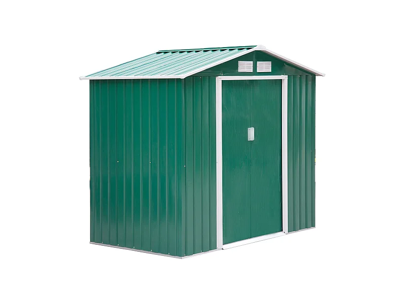 Caseta de jardín verde oscuro 213x130x185 cm Outsunny