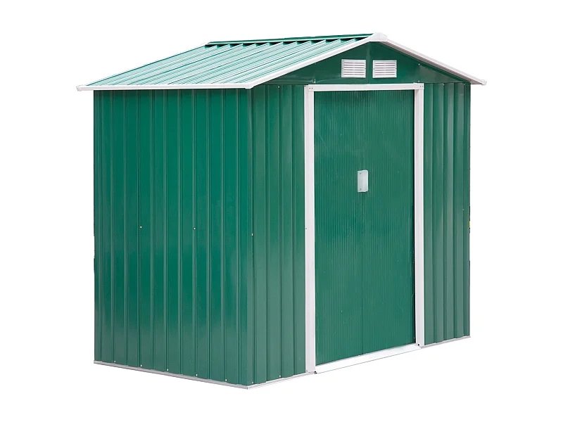 Caseta de jardín verde oscuro 213x130x185 cm Outsunny