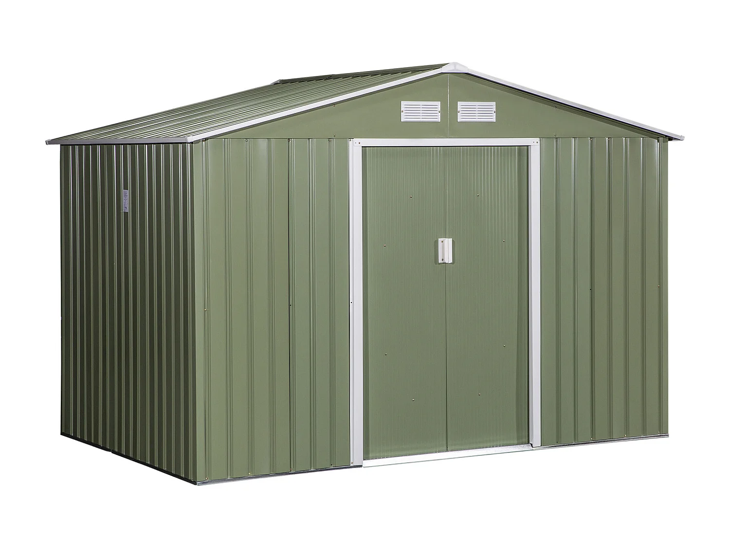 Cobertizo de jardín verde 277x195x192 cm Outsunny