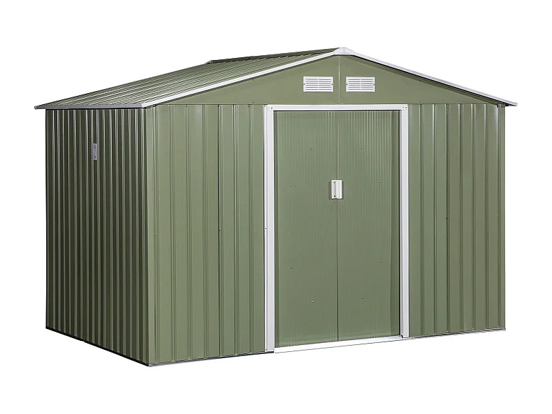 Cobertizo de jardín verde 277x195x192 cm Outsunny