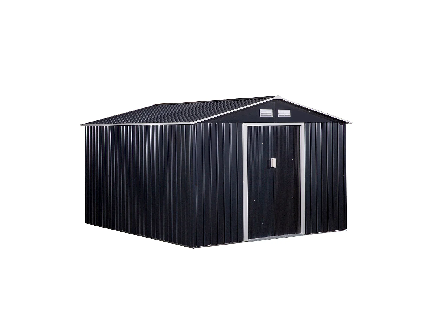 Cobertizo de jardín gris 322x277x192 cm Outsunny