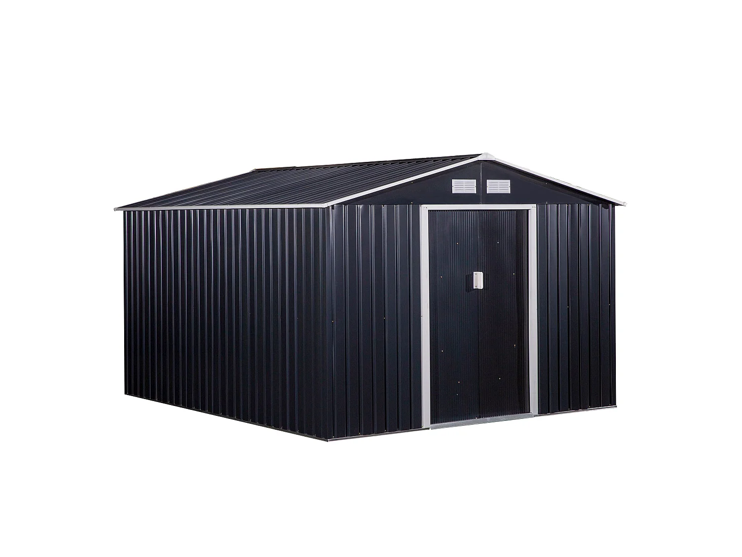 Cobertizo de jardín gris 322x277x192 cm Outsunny