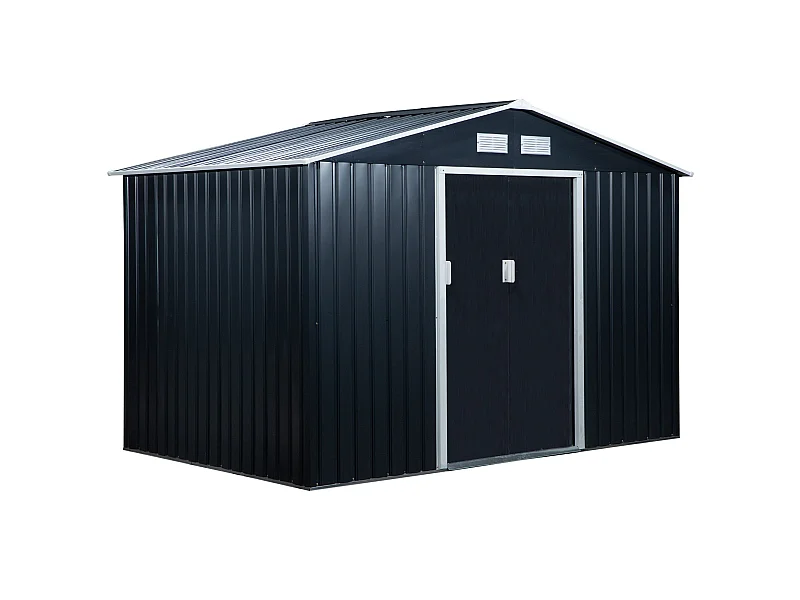 Caseta de jardín gris 277x195x192 cm Outsunny