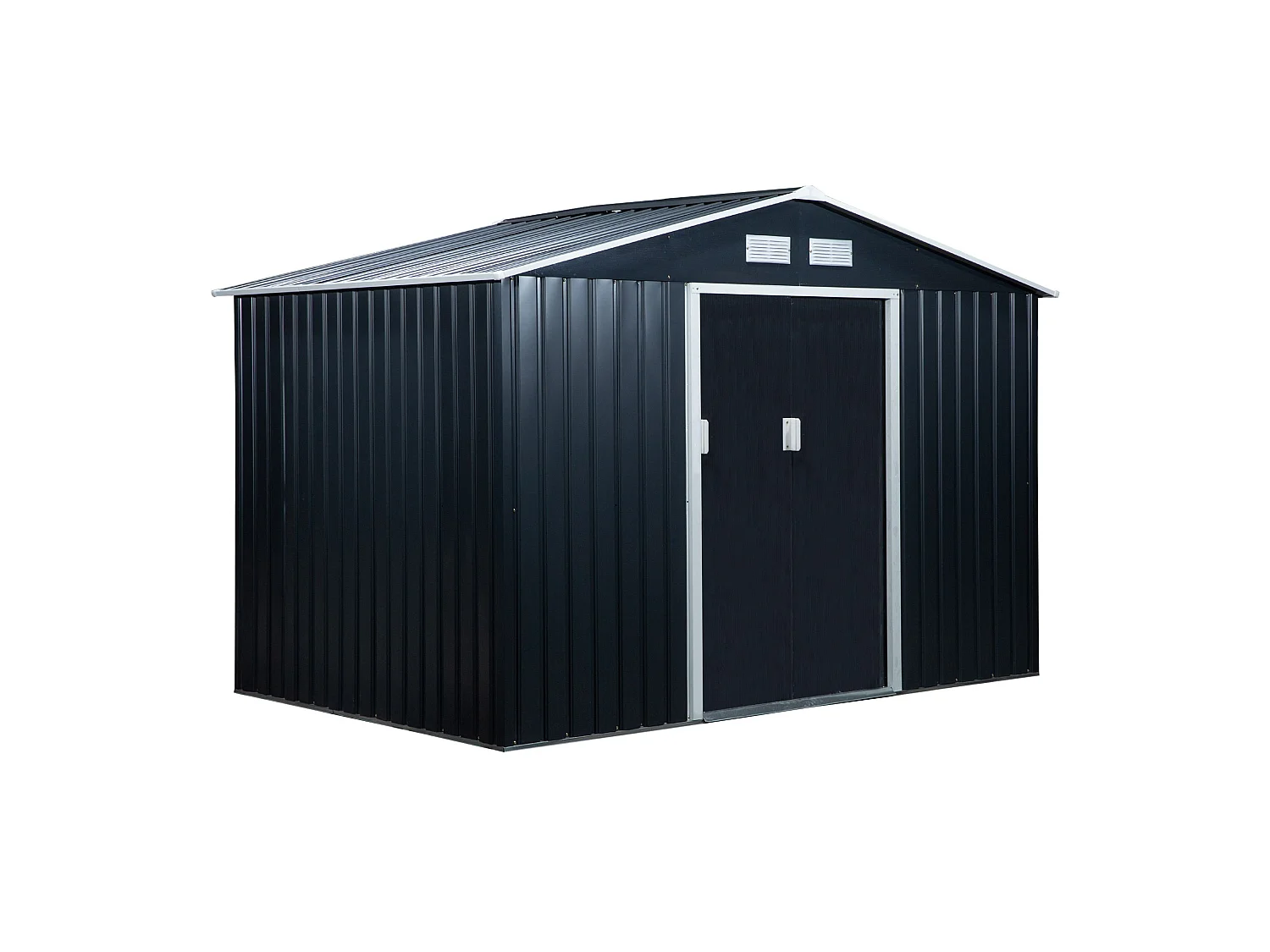 Caseta de jardín gris 277x195x192 cm Outsunny