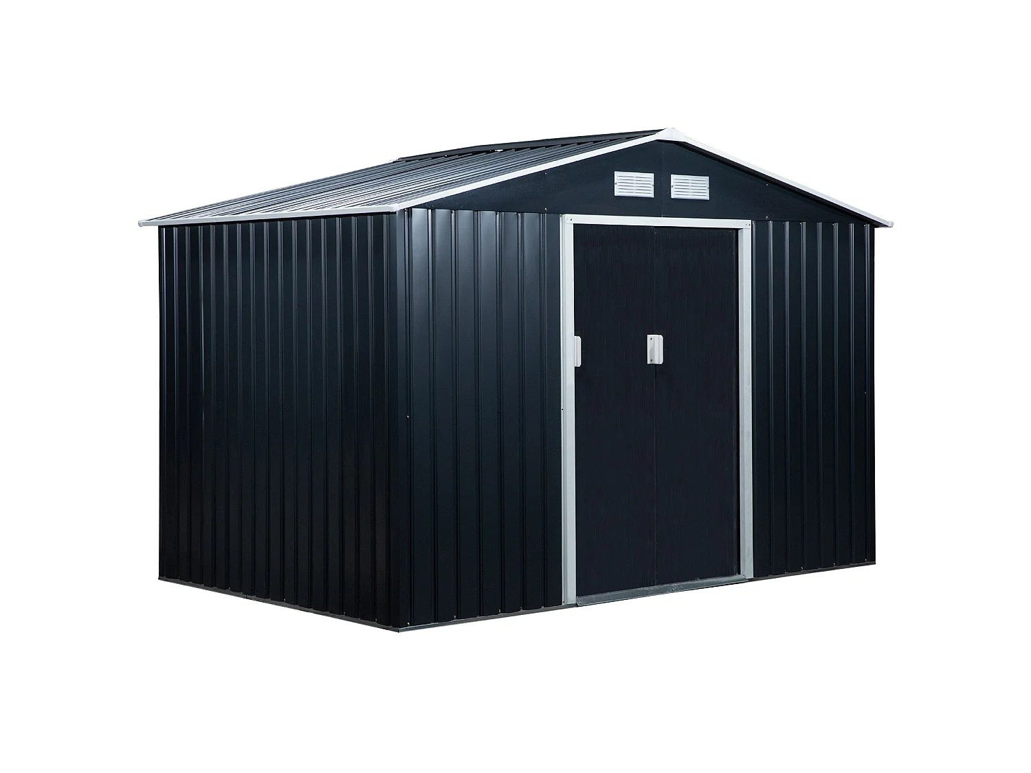 Caseta de jardín gris 277x195x192 cm Outsunny