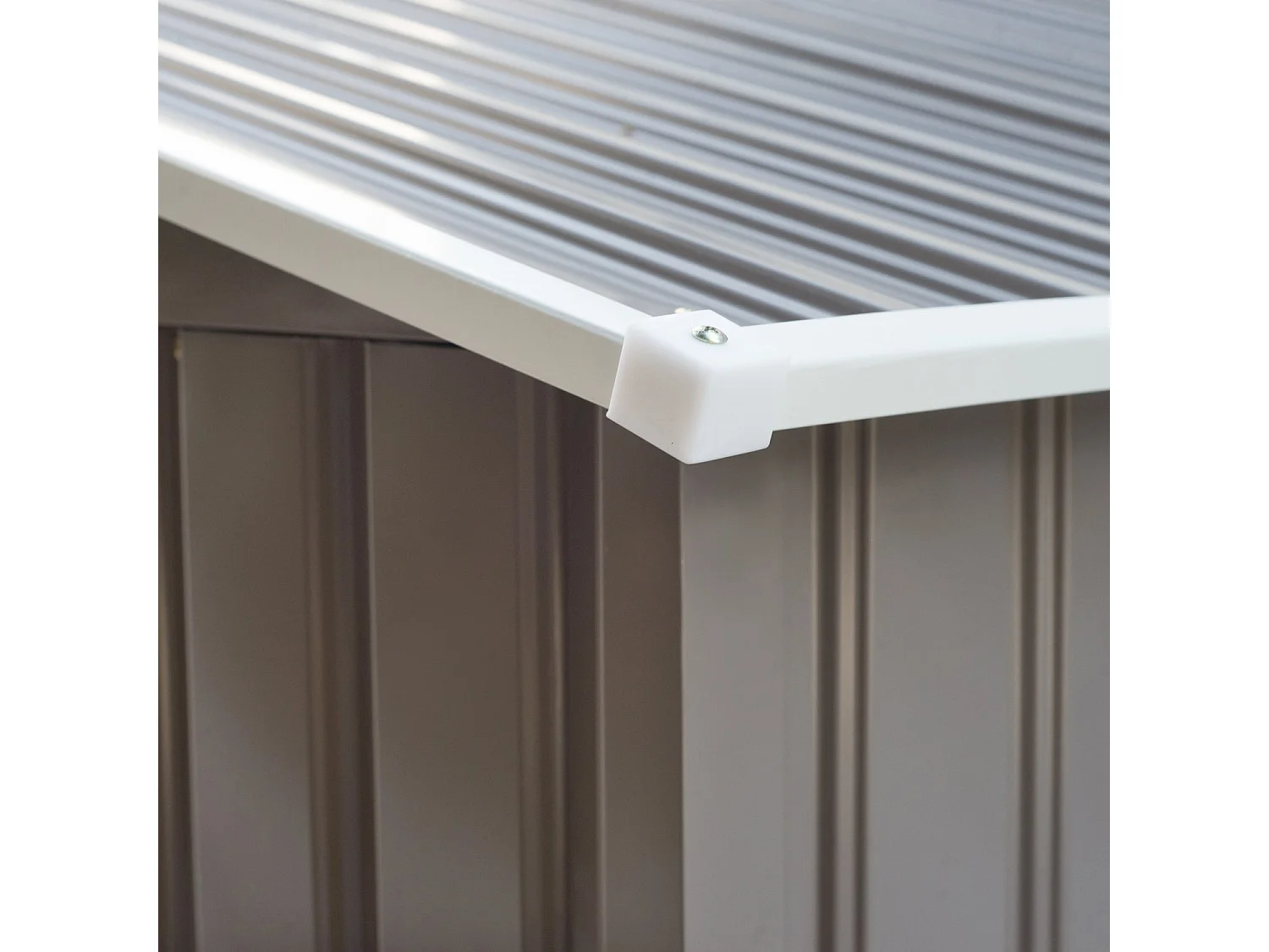 Cobertizo de jardín gris 277x195x192 cm Outsunny