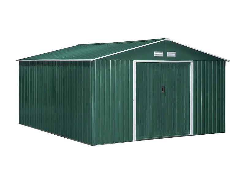 Cobertizo de jardín verde 340x386x200 cm Outsunny