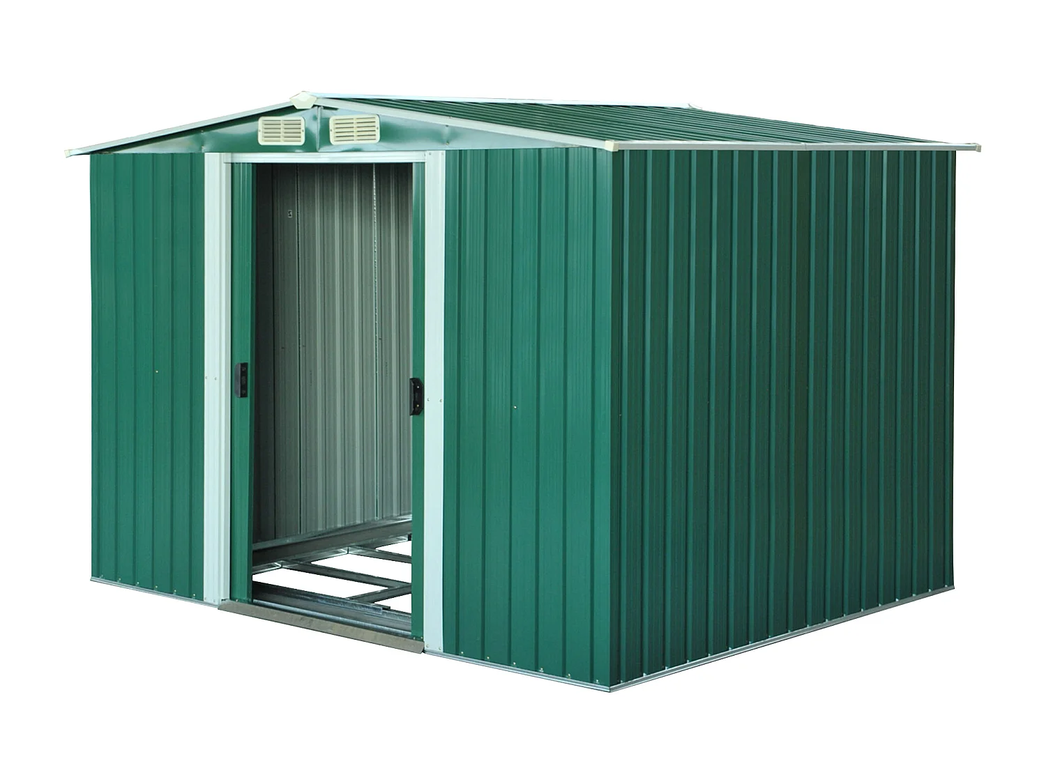 Caseta de jardín verde oscuro 258x206x178 cm Outsunny