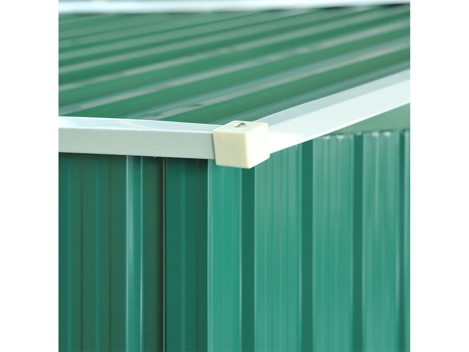 Caseta de jardín verde oscuro 258x206x178 cm Outsunny