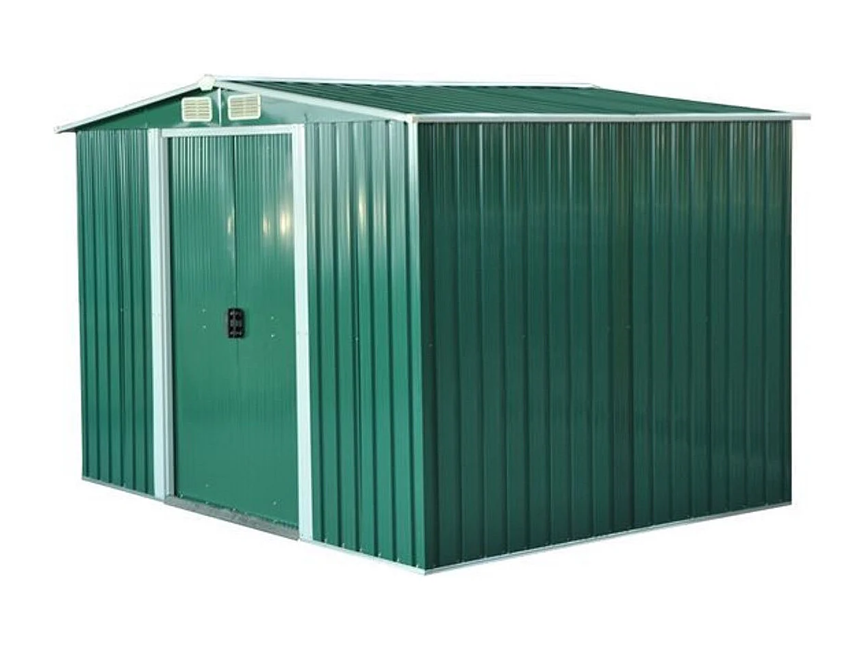 Caseta de jardín verde oscuro 258x206x178 cm Outsunny