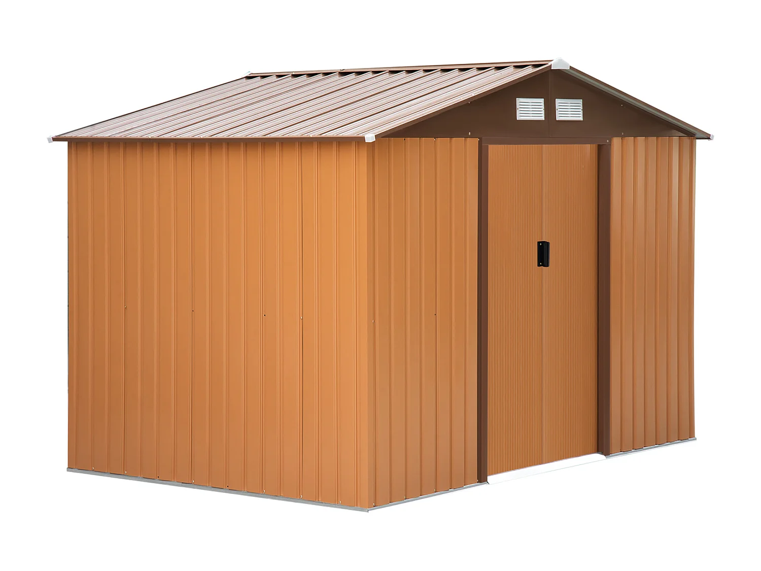 Cobertizo de jardín amarillo 277x195x192 cm Outsunny