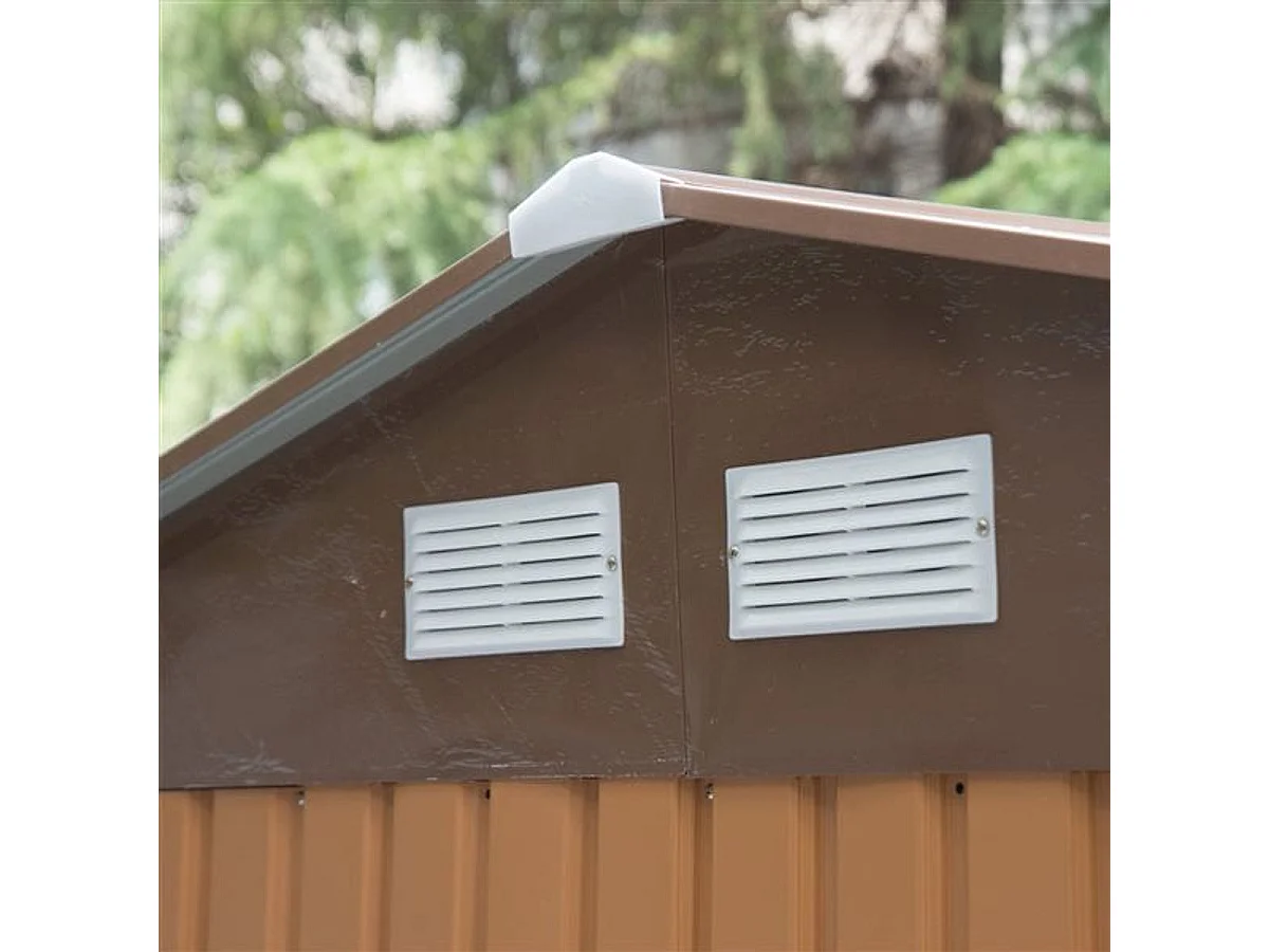 Cobertizo de jardín amarillo 277x195x192 cm Outsunny