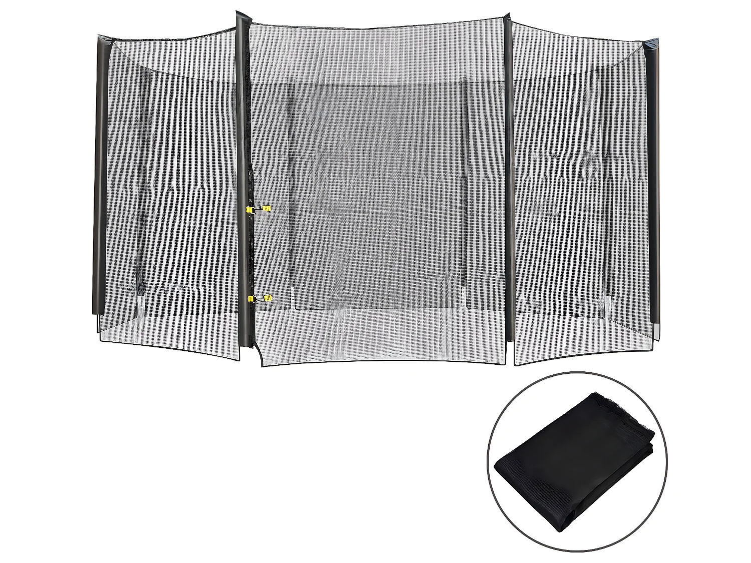 Red de seguridad para cama elástica negro ø366x180 cm HOMCOM