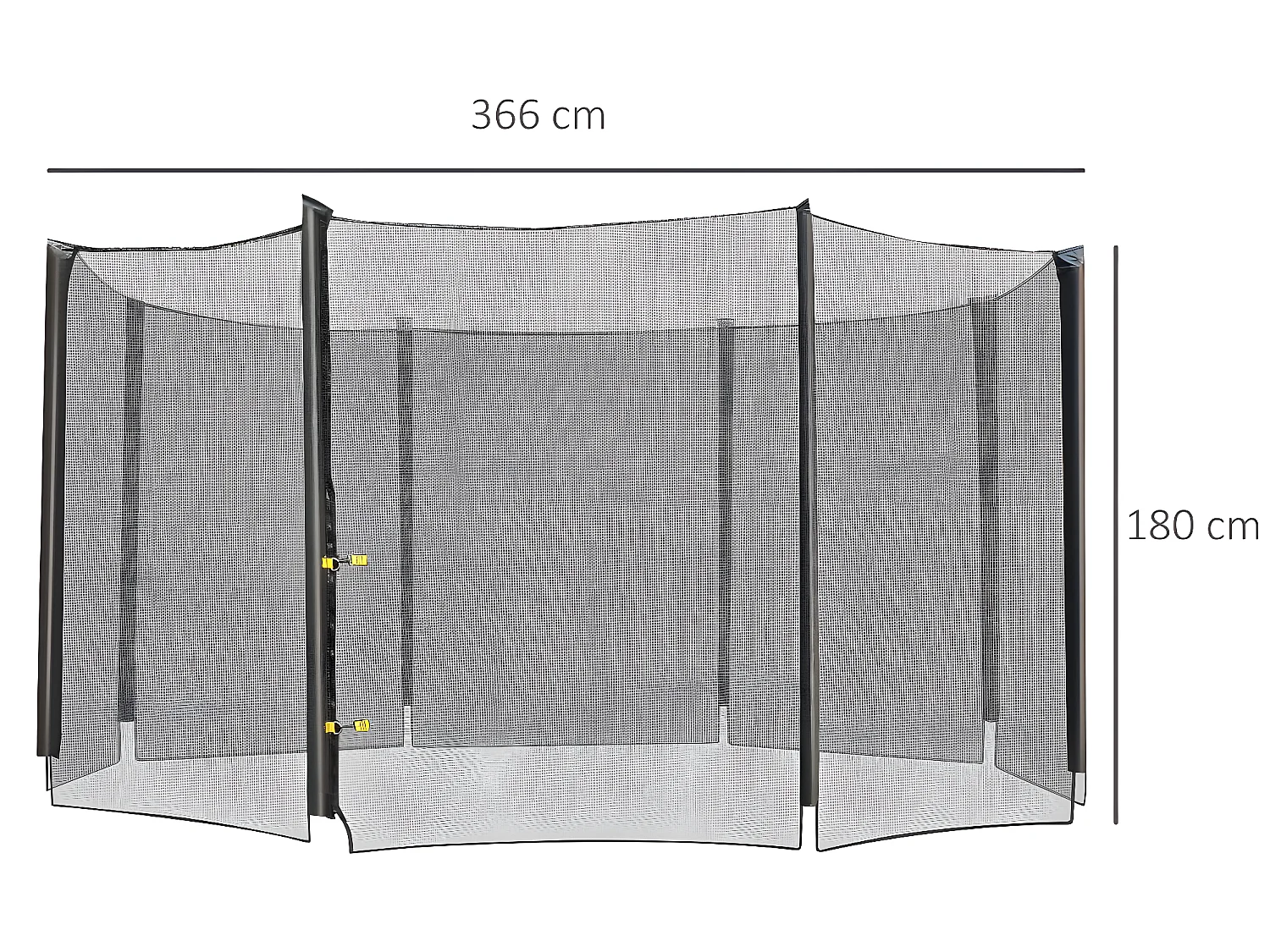 Red de seguridad para cama elástica negro ø366x180 cm HOMCOM