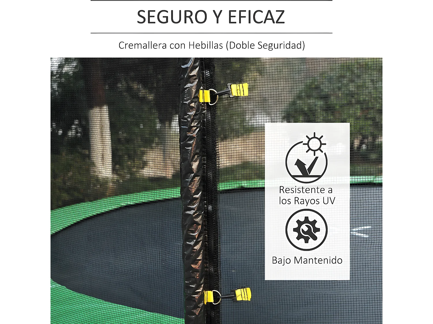 Red de seguridad para cama elástica negro ø366x180 cm HOMCOM