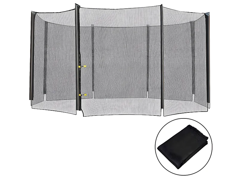 Red de seguridad para cama elástica negro ø366x180 cm HOMCOM