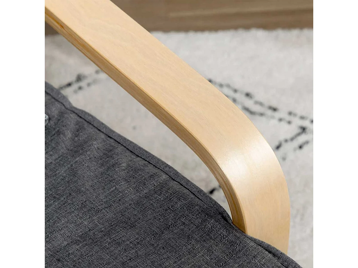 Sillón de salón gris 66.5x94x100 cm HOMCOM