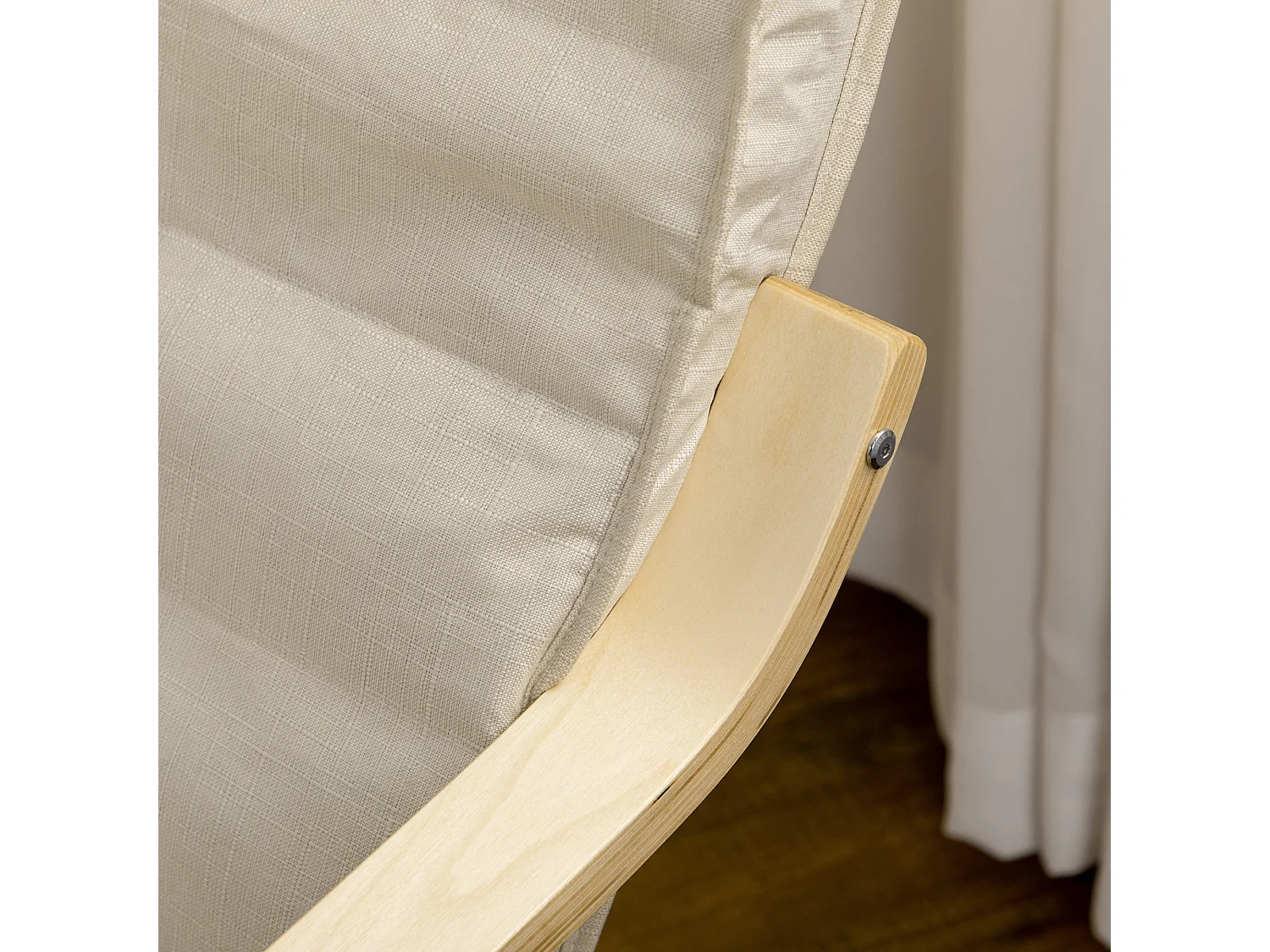 Sillón de salón crema 66.5x94x100 cm HOMCOM