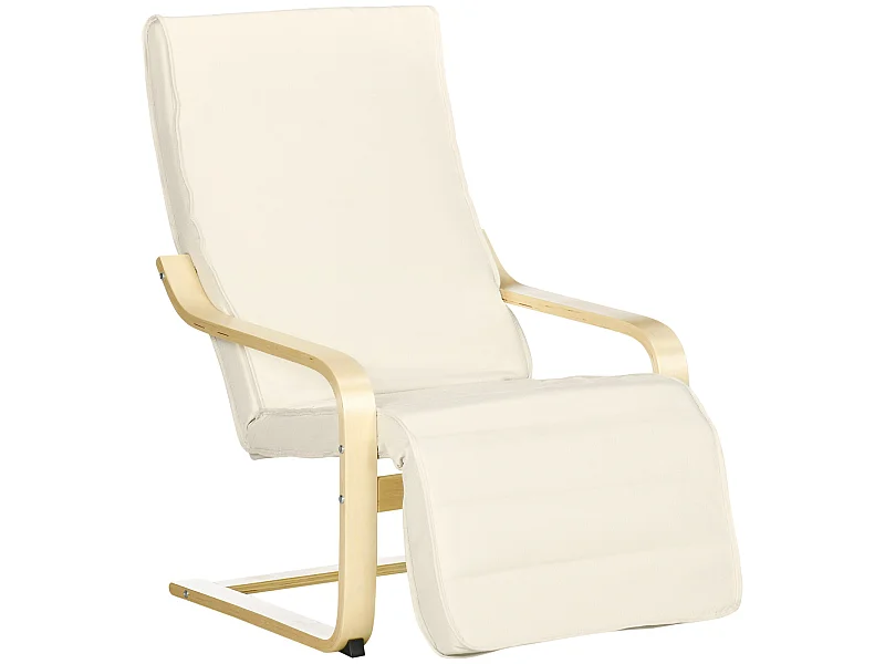 Sillón de salón crema 66.5x94x100 cm HOMCOM