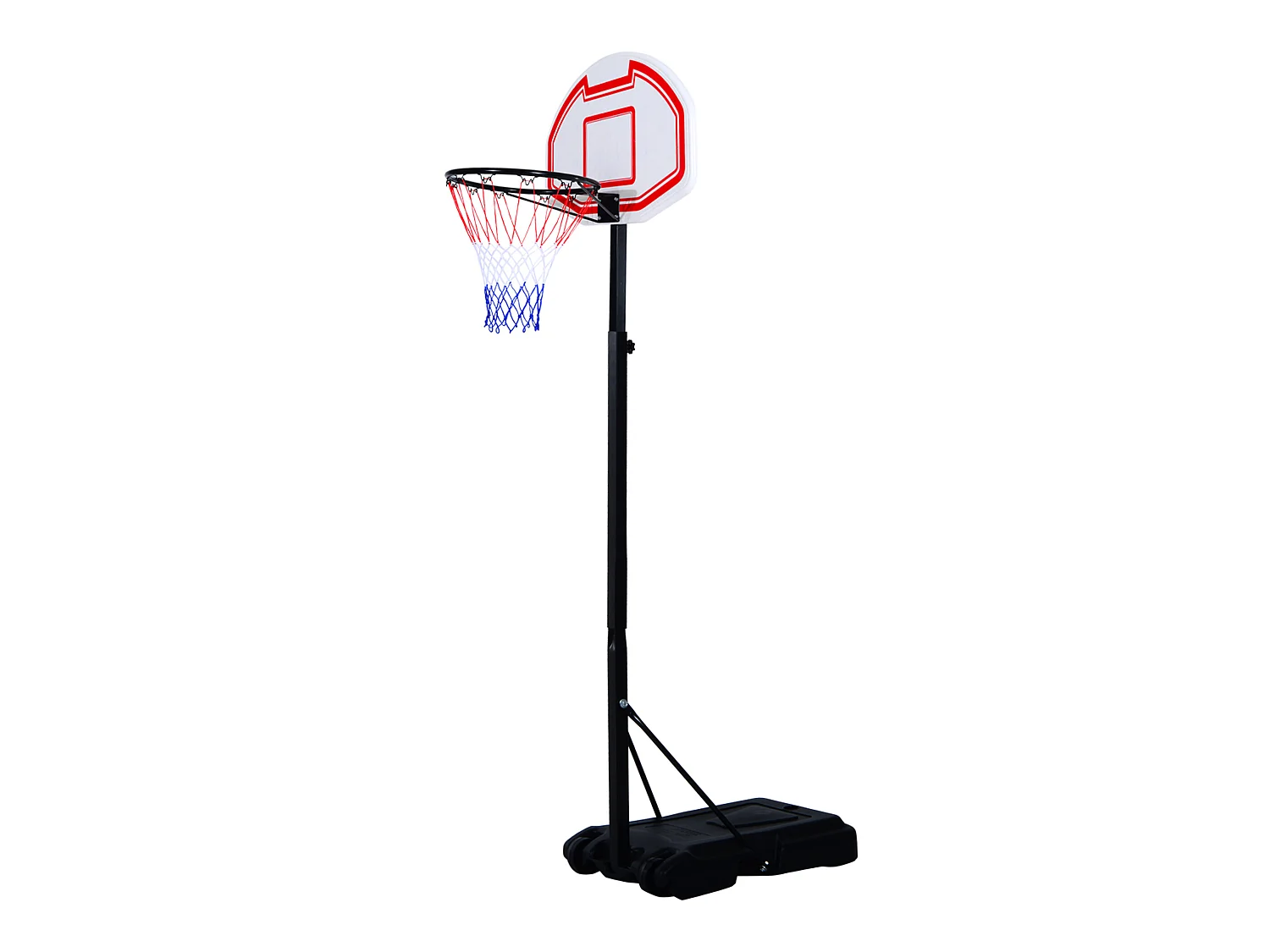 Canasta de baloncesto blanco y negro 73x49x249 cm HOMCOM