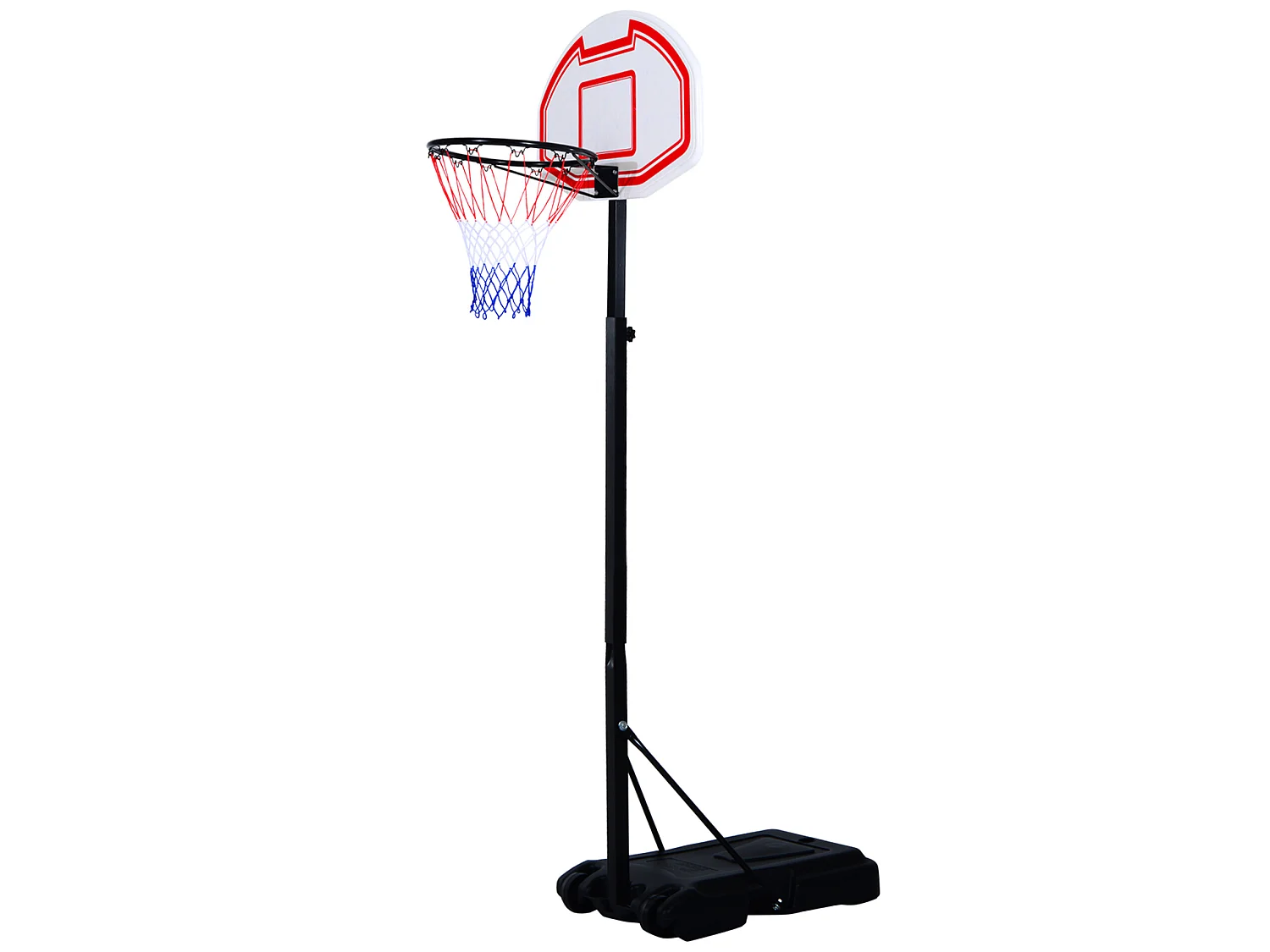 Canasta de baloncesto blanco y negro 73x49x249 cm HOMCOM