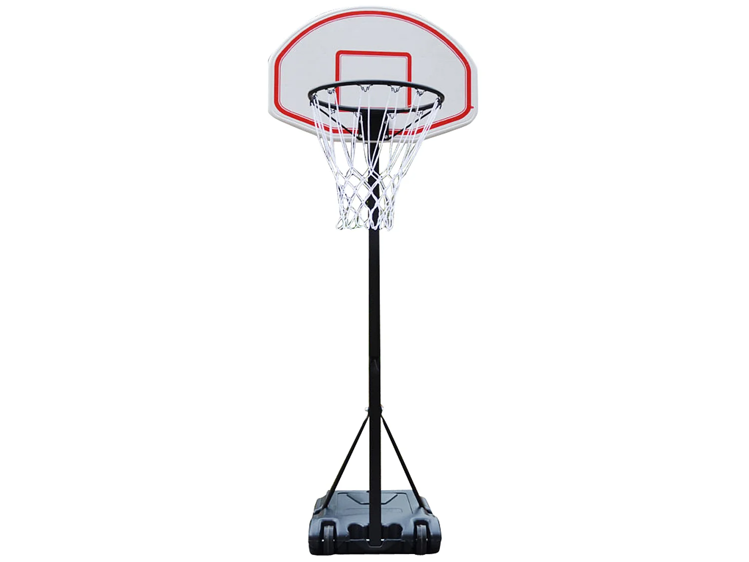 Canasta de baloncesto blanco y negro 73x49x249 cm HOMCOM